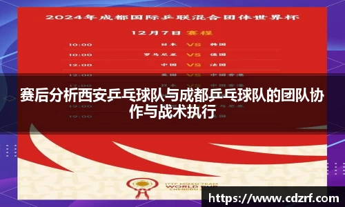 赛后分析西安乒乓球队与成都乒乓球队的团队协作与战术执行